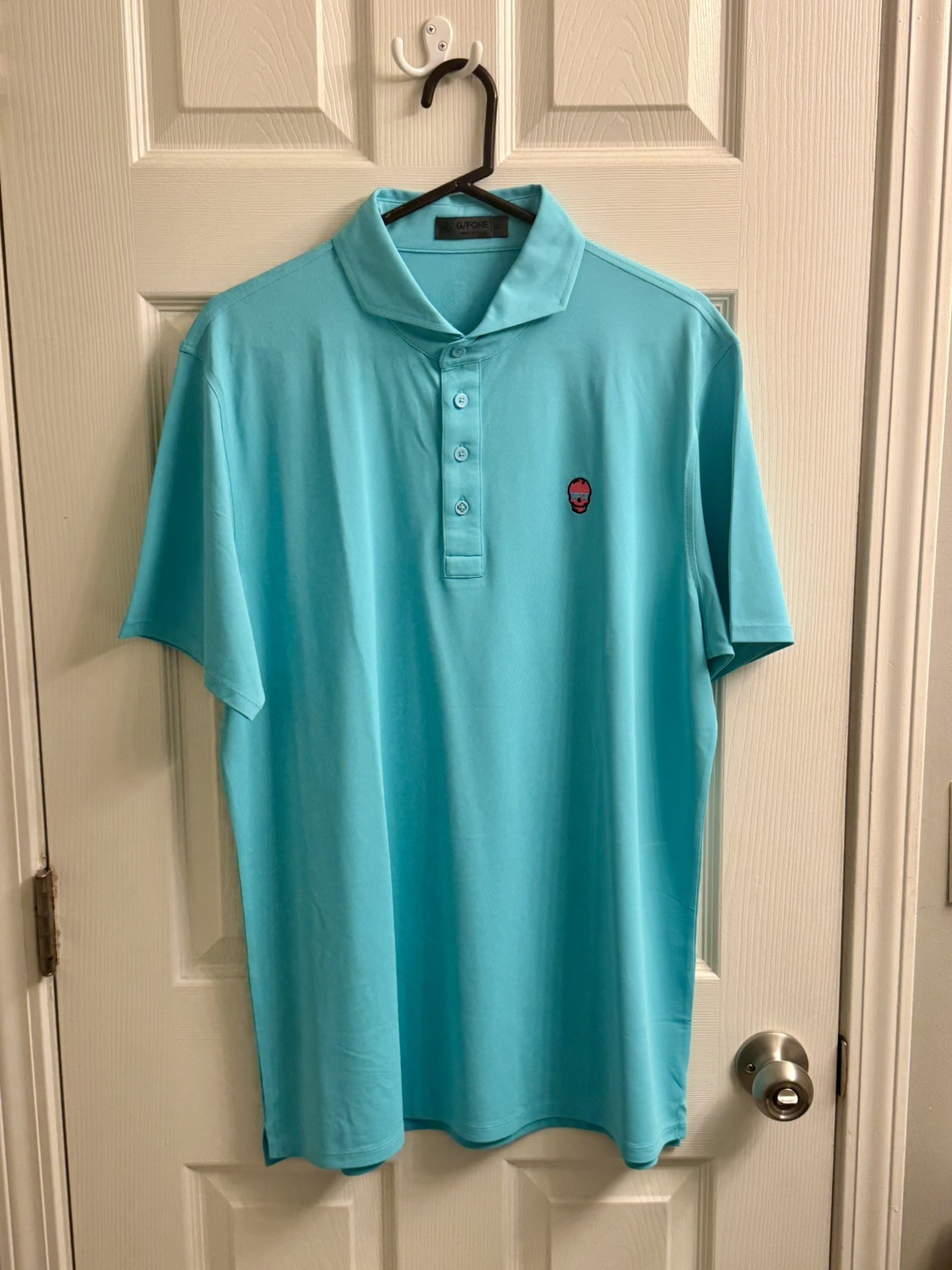 💀 Swag Golf Skull Logo G/FORE Polo XL Mens Aqua Teal 💀