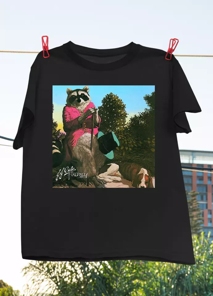 J. J. Cale Naturally Album Heavy Cotton Black Full Size Unisex Shirt.webp