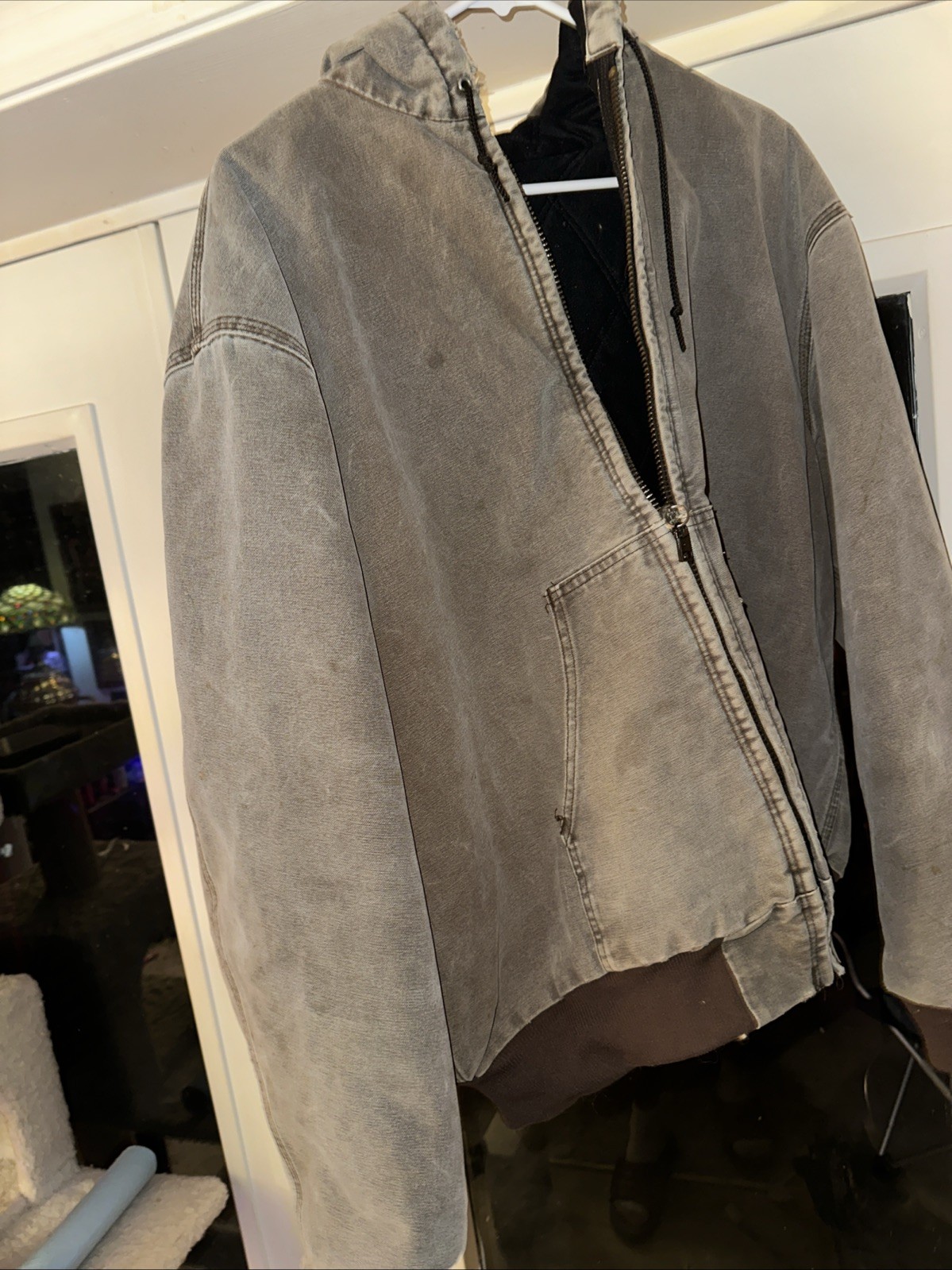 Vintage Carhartt Active Jacket XL Faded Chestnut Sun Washed Distressed J130″