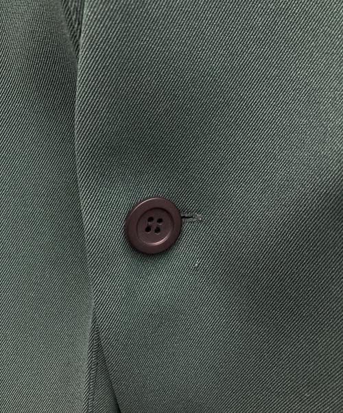 Ameri S Green Polyester Collared Jacket Ladies Slim Fit Outerwear