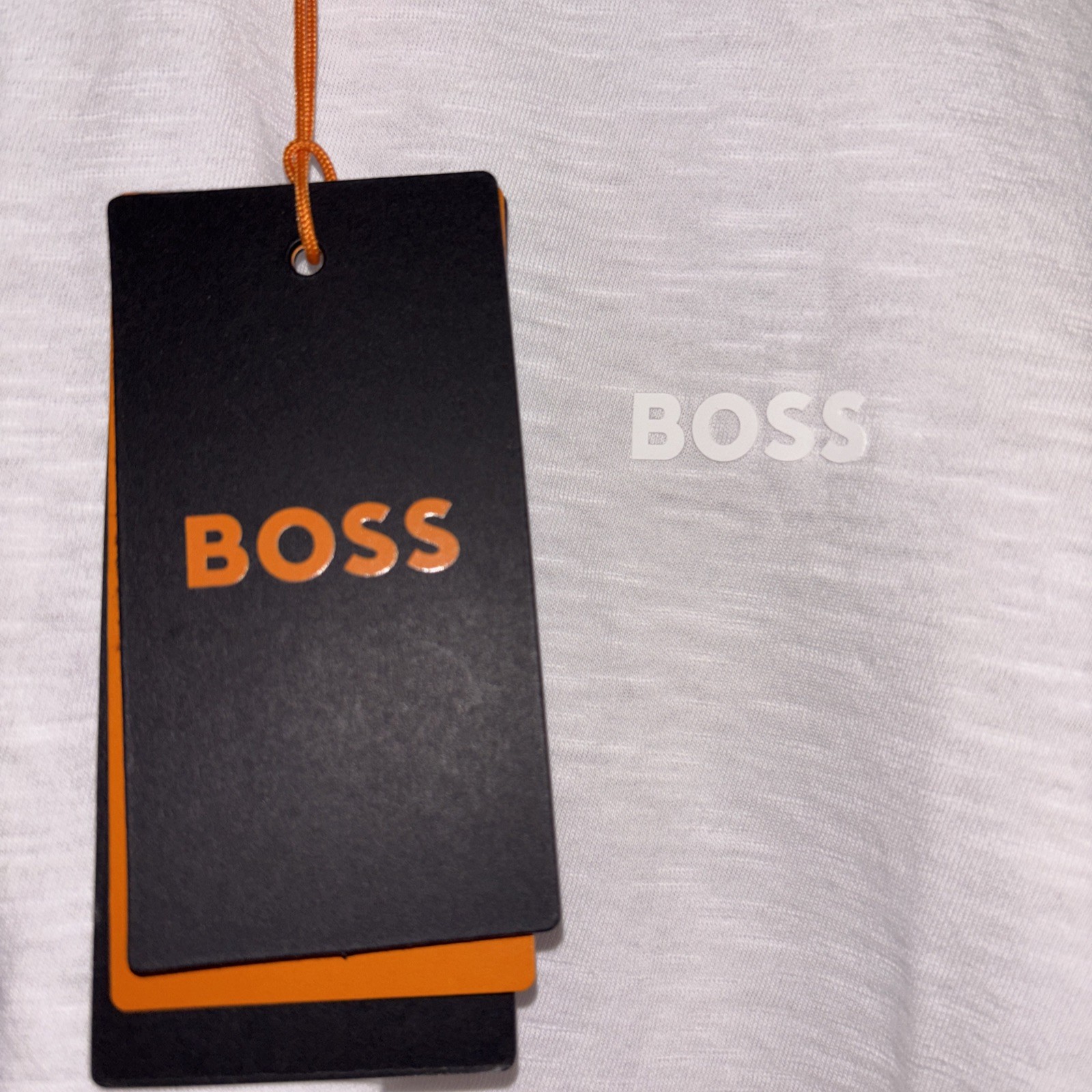 BOSS Men’s White Cotton Jersey Logo Short Sleeve T-Shirt Crew Neck Size XL