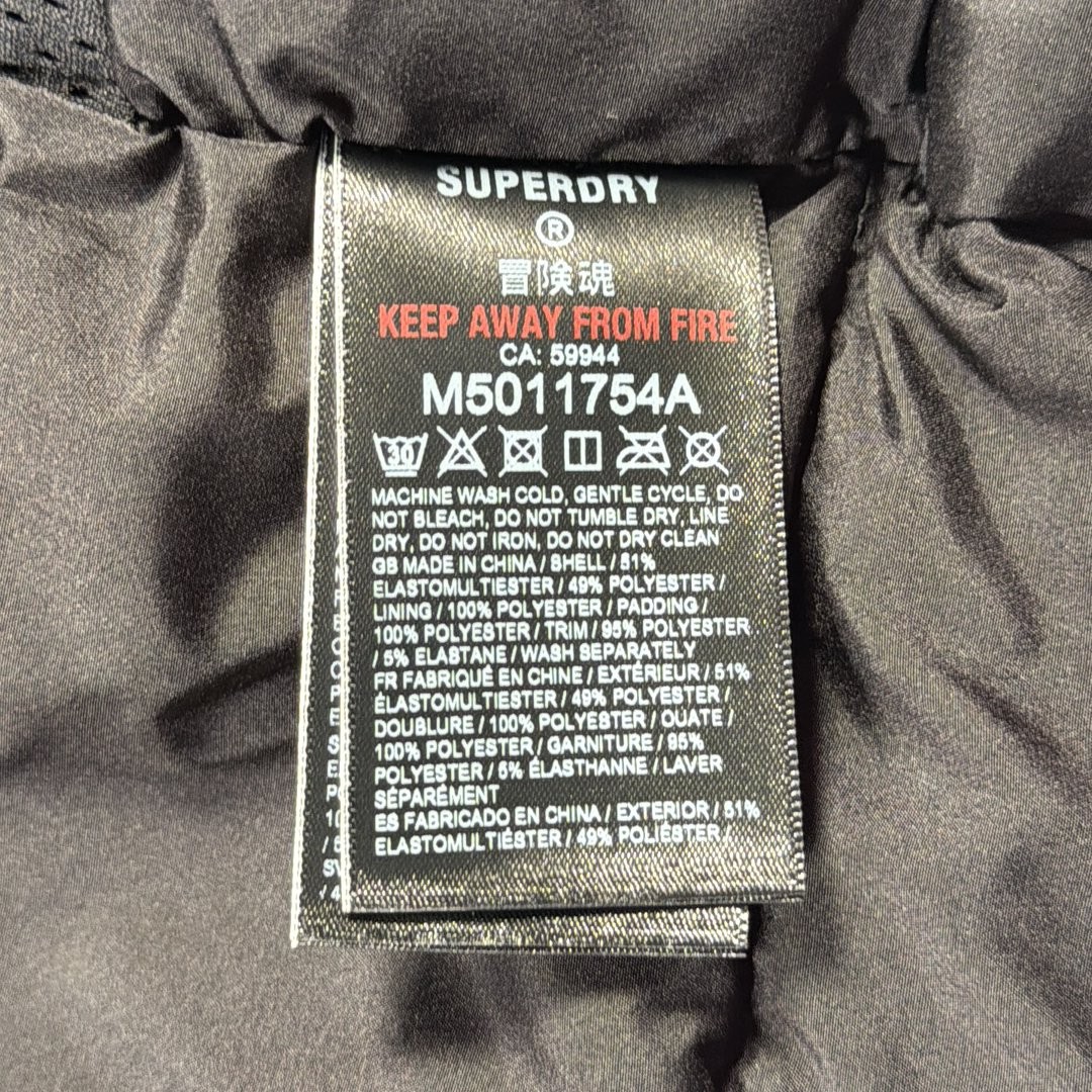 Superdry NYC New York City Parka Coat Men’s S-M Beige Grey Hood Padded M5011754A