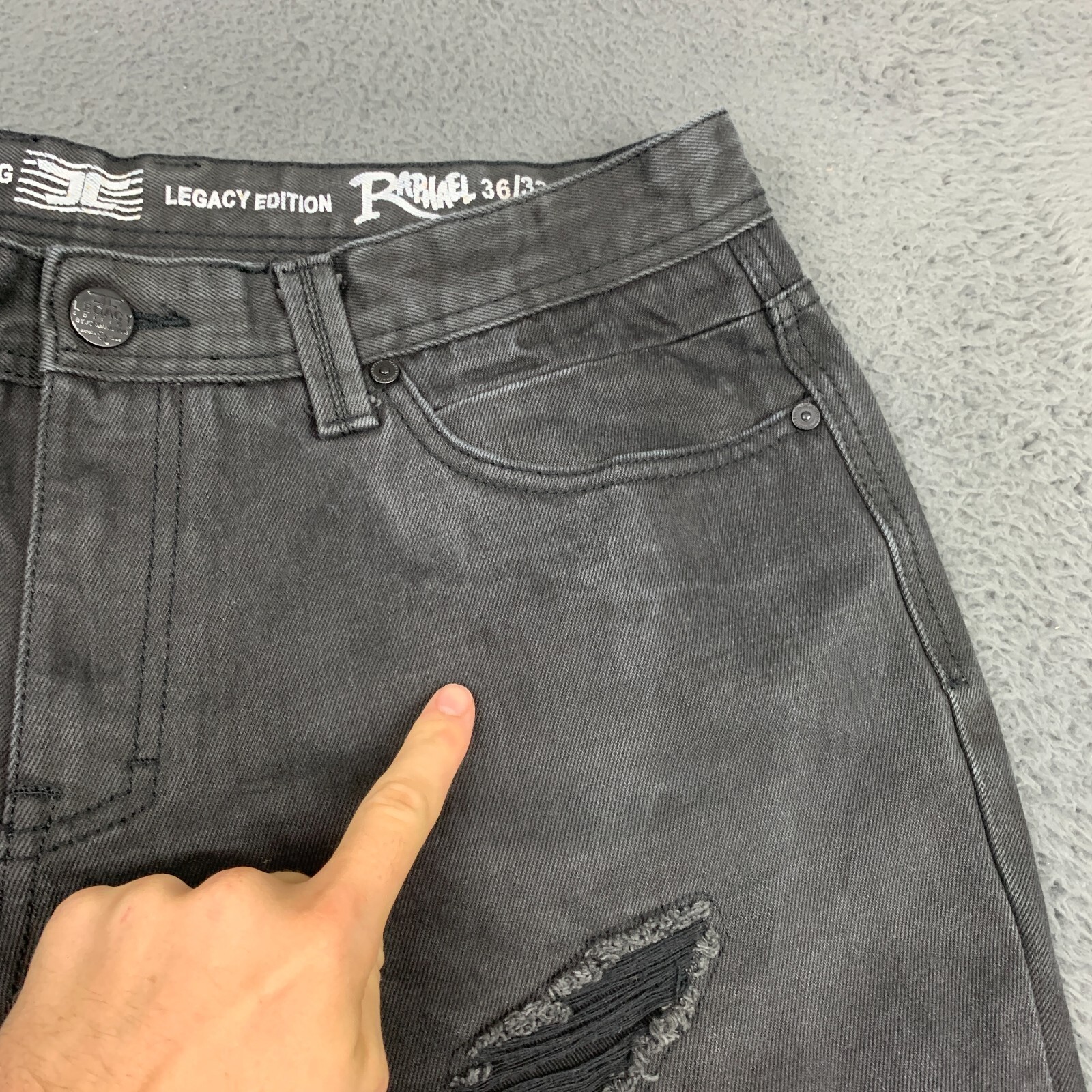 Jordan Craig Mens Jeans 36×30* Raphael Black Legacy Edition Cycling Commuter