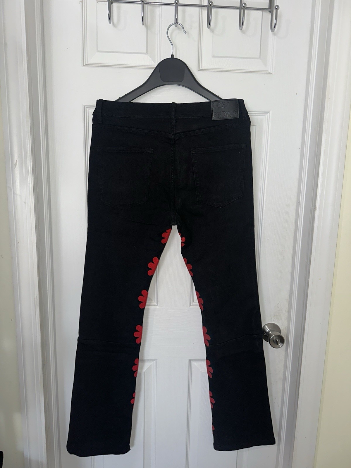 Lost Shdws Denim Pant Black/Red Sizes 30-32-34-36