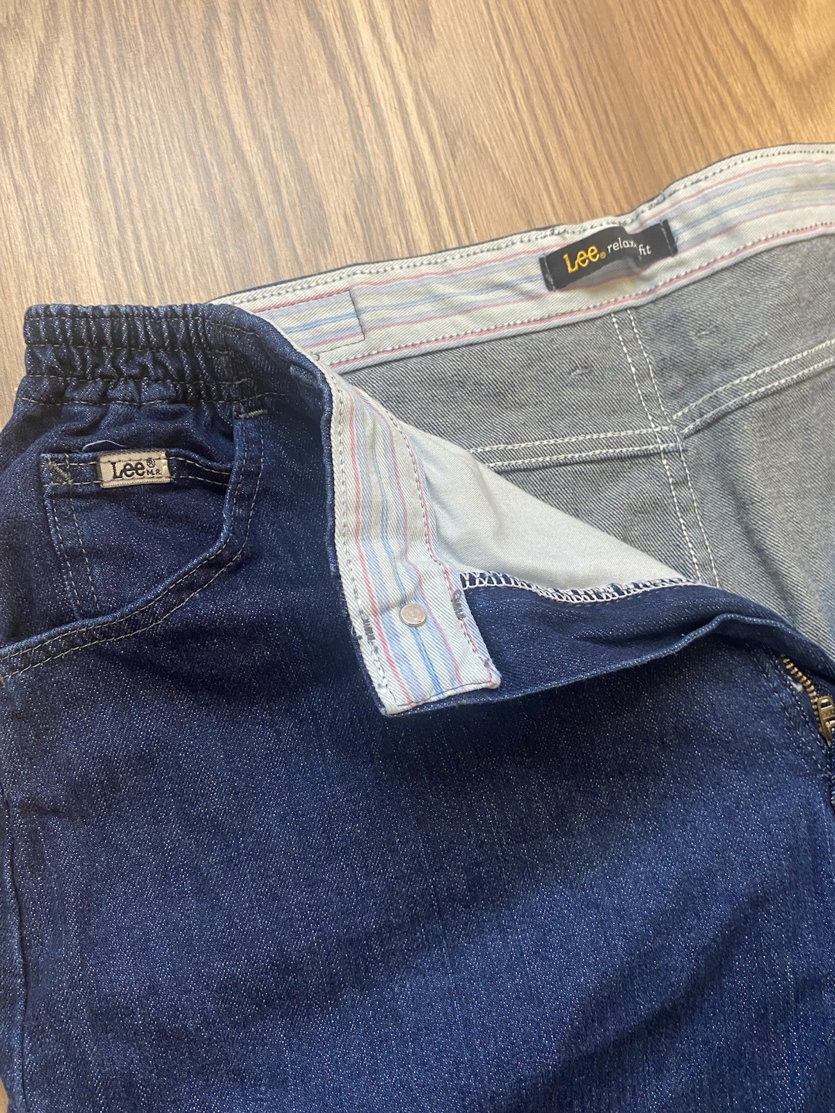 Lee Men’s Relaxed Fit Straight Dark Wash Stretch Denim Jeans Mid Rise 16 Short