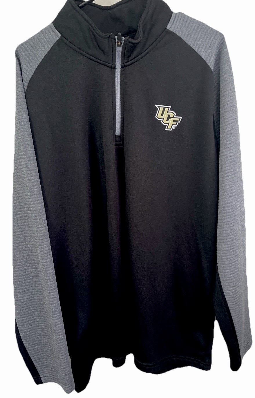 Champion UCF Knights Pullover Sweater Fleece Men’s Sz 2XL Black Gray Walking Gym