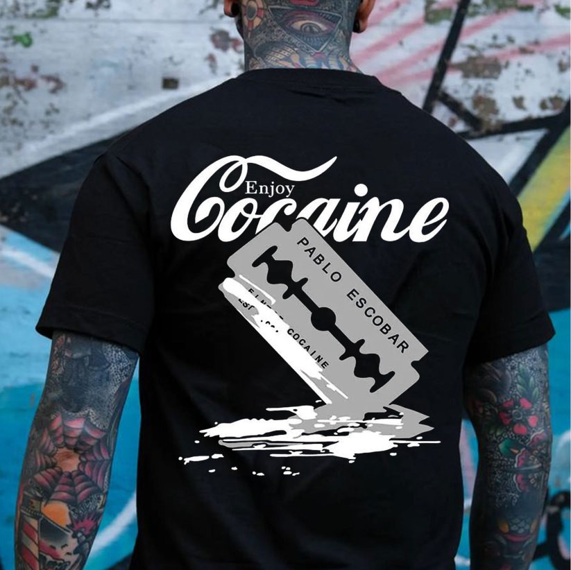 ENJOY PABLO ESCOBAR Black Print T-shirt