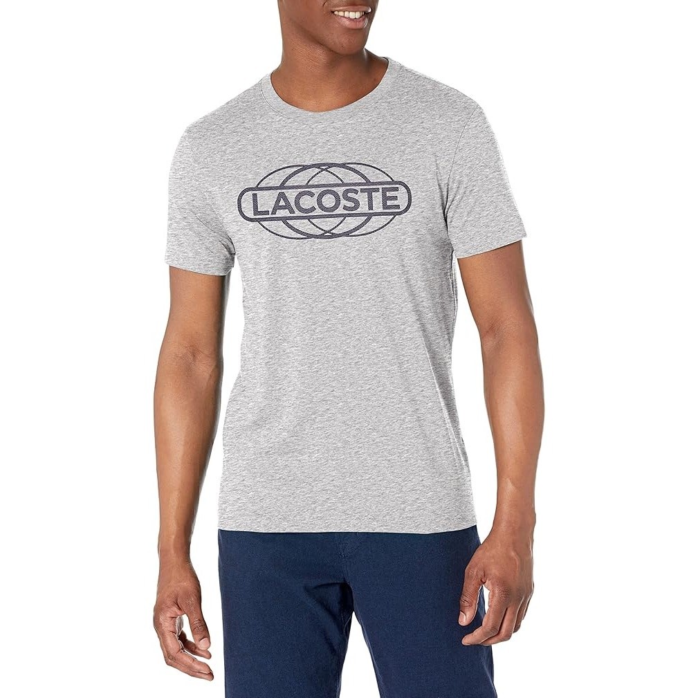 Lacoste Men’s Large Argent Chine Sport Organic Jersey T Shirt Designer R7-20