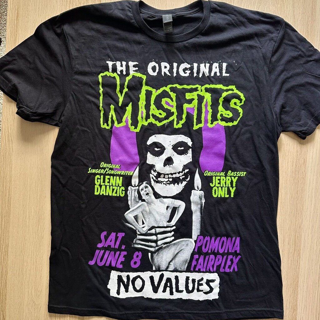 Reprint The Misfits No Values Festival Pomona 2024 T shirt classic NH11066