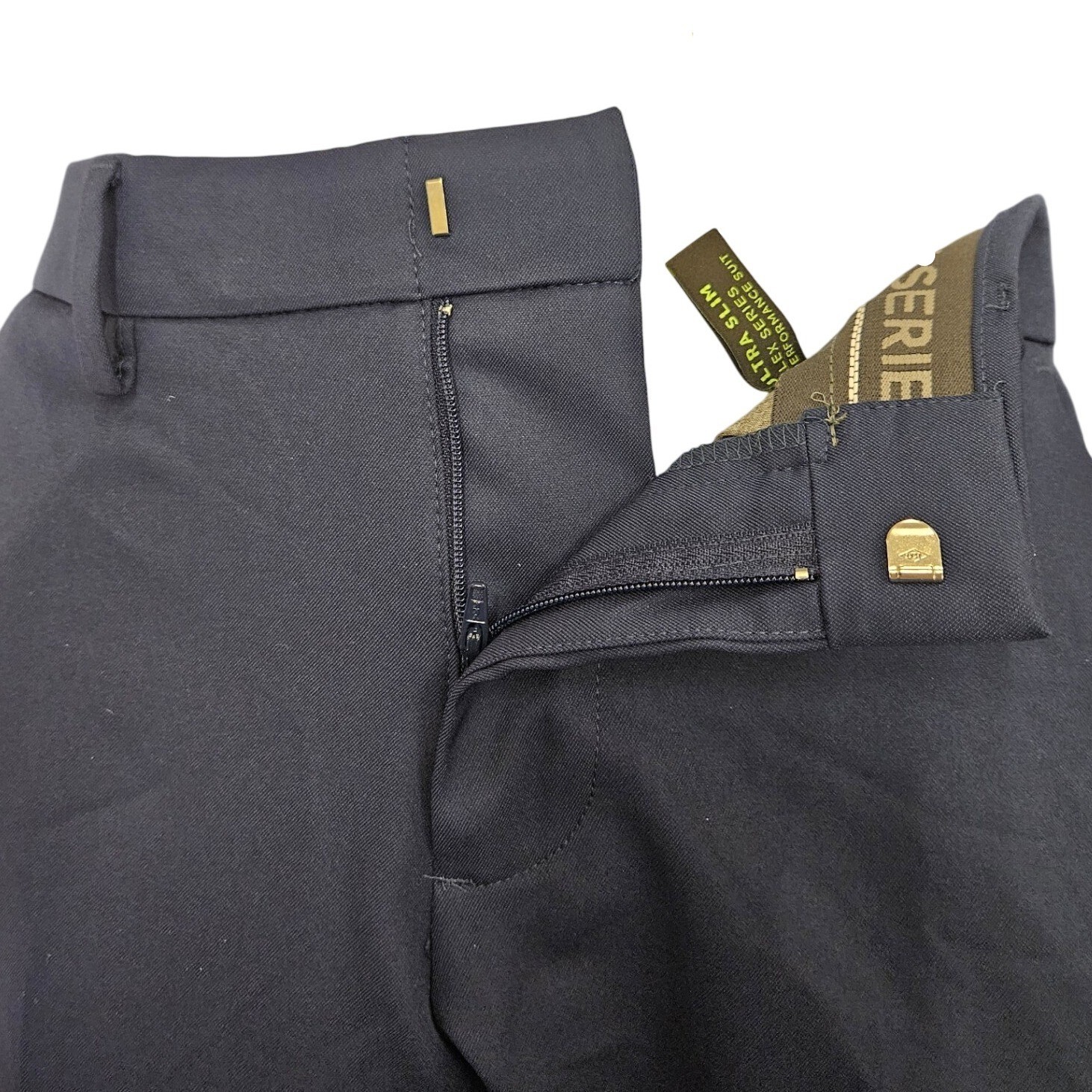 Haggar H26 Suit Pants Mens 34×32 Navy Blue New Ultra Slim Flex Series Trousers