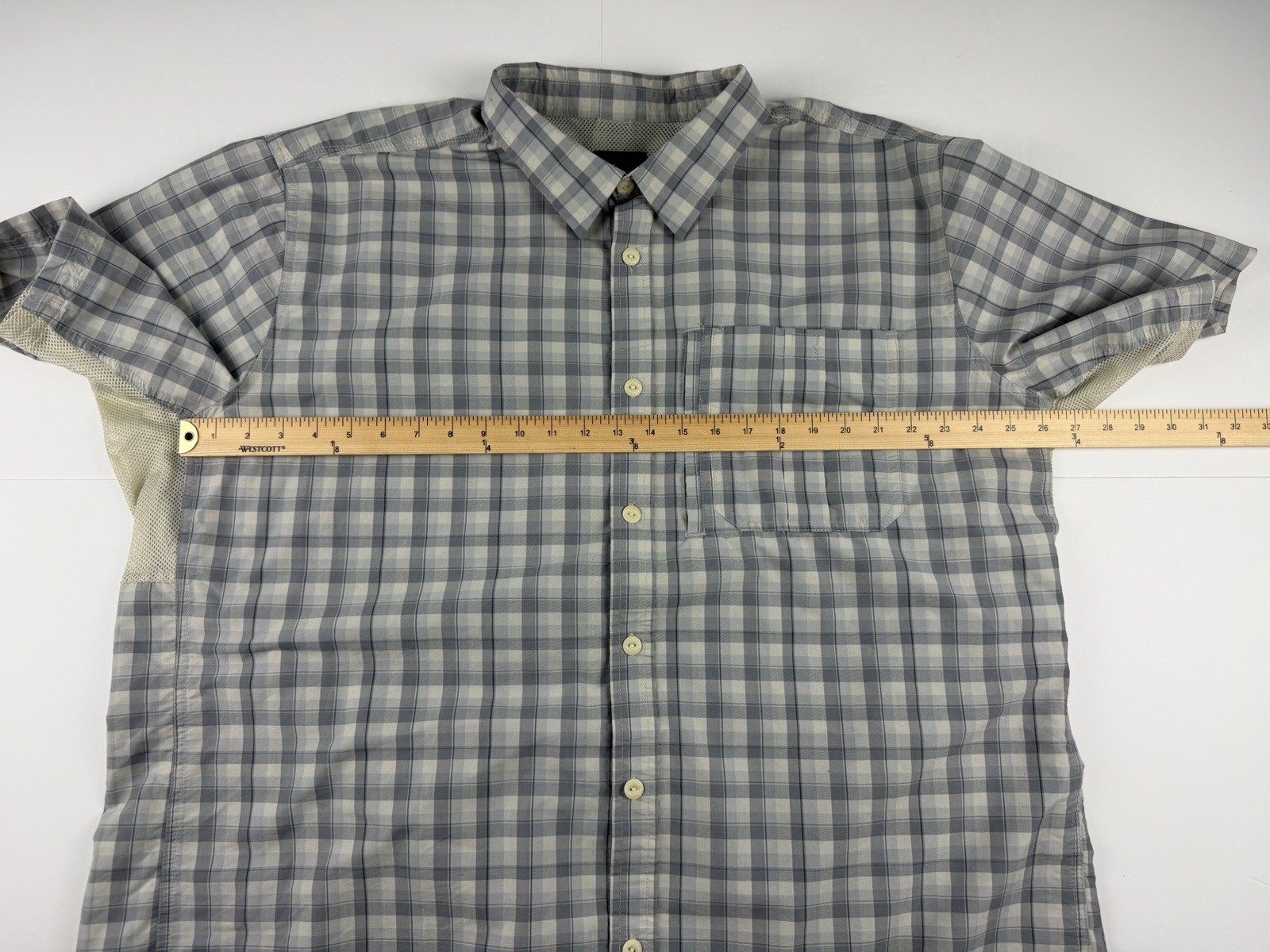 Northwest Territory Fishing Shirt 2XLT Plaid Vented Button Up Short Sleeve