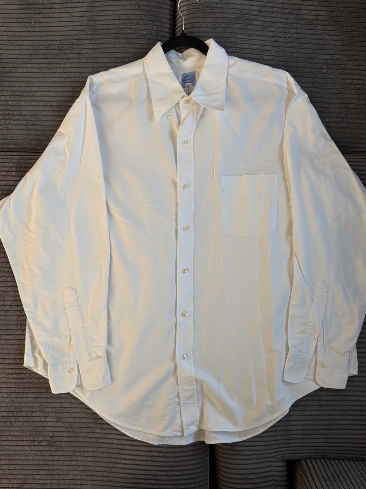 Mercer & Sons Oxford Button-Down Shirt Mens 18.5-36 White Pima Cotton OCBD USA