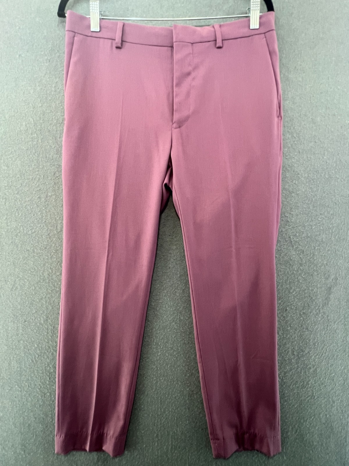 Ben Sherman Men Purple Smart Casual Trousers Mod Stretch Tailored W32 L30