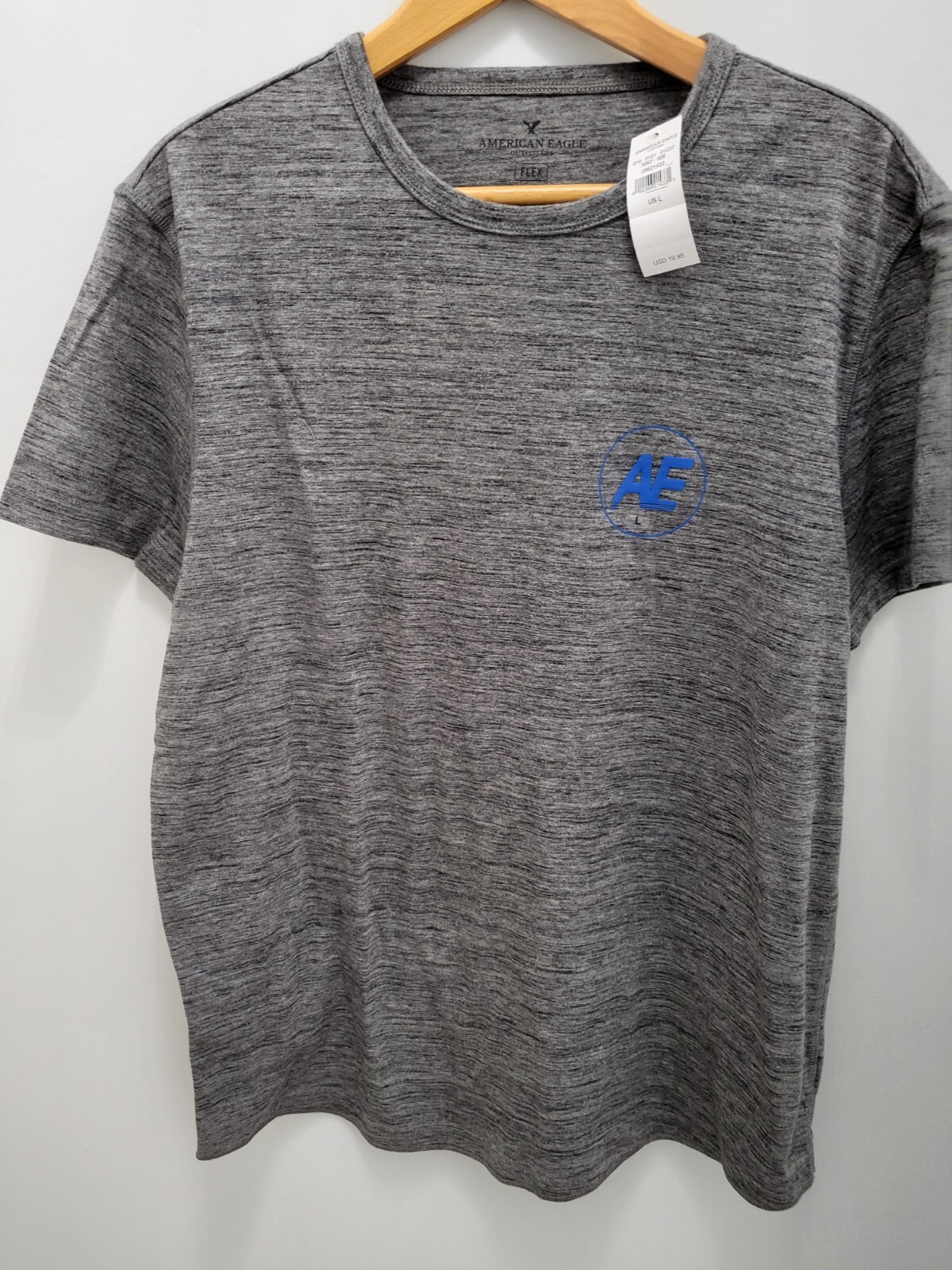 American Eagle Outfitters T-Shirt Mens L Flex Heather Gray 26621433 AEO New