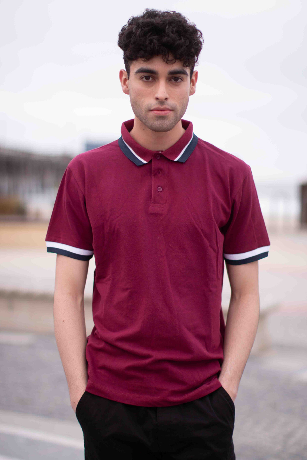 Men’s Short Sleeve Cotton Button Polo Pique Shirt