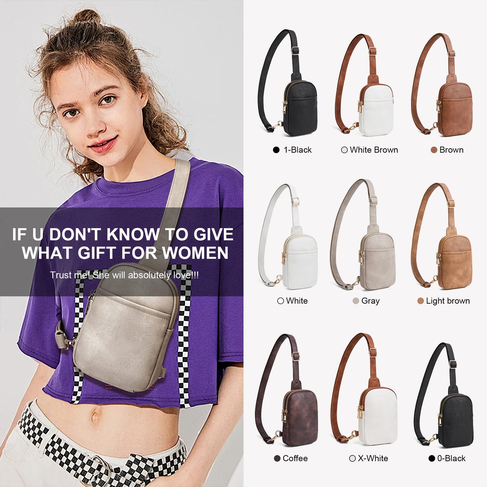 Crossbody Bags for Women Small Sling Bag Cross Body Purses Belt Bag for Women…