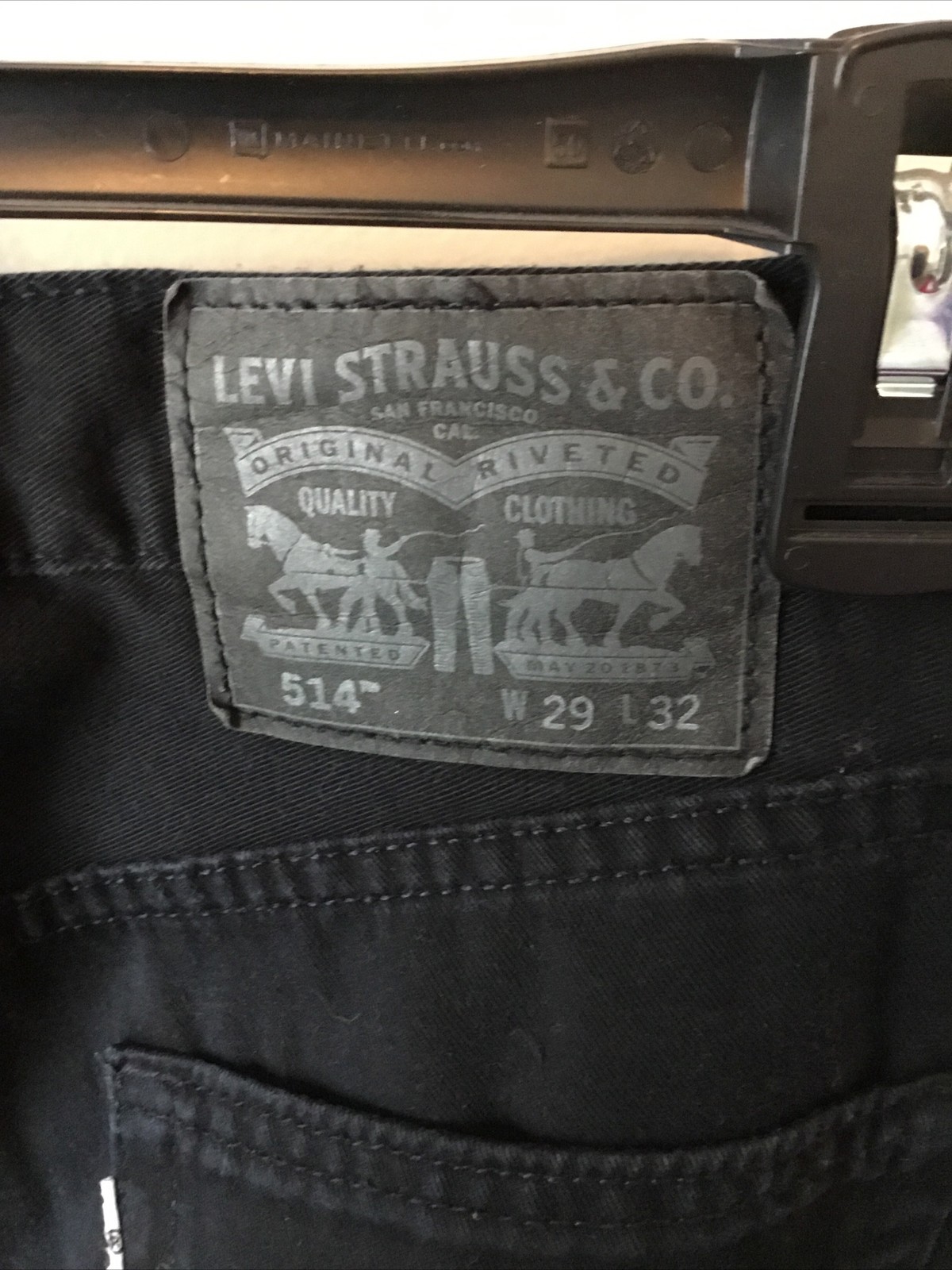 Levis Men’s 514 Black Size 29×32