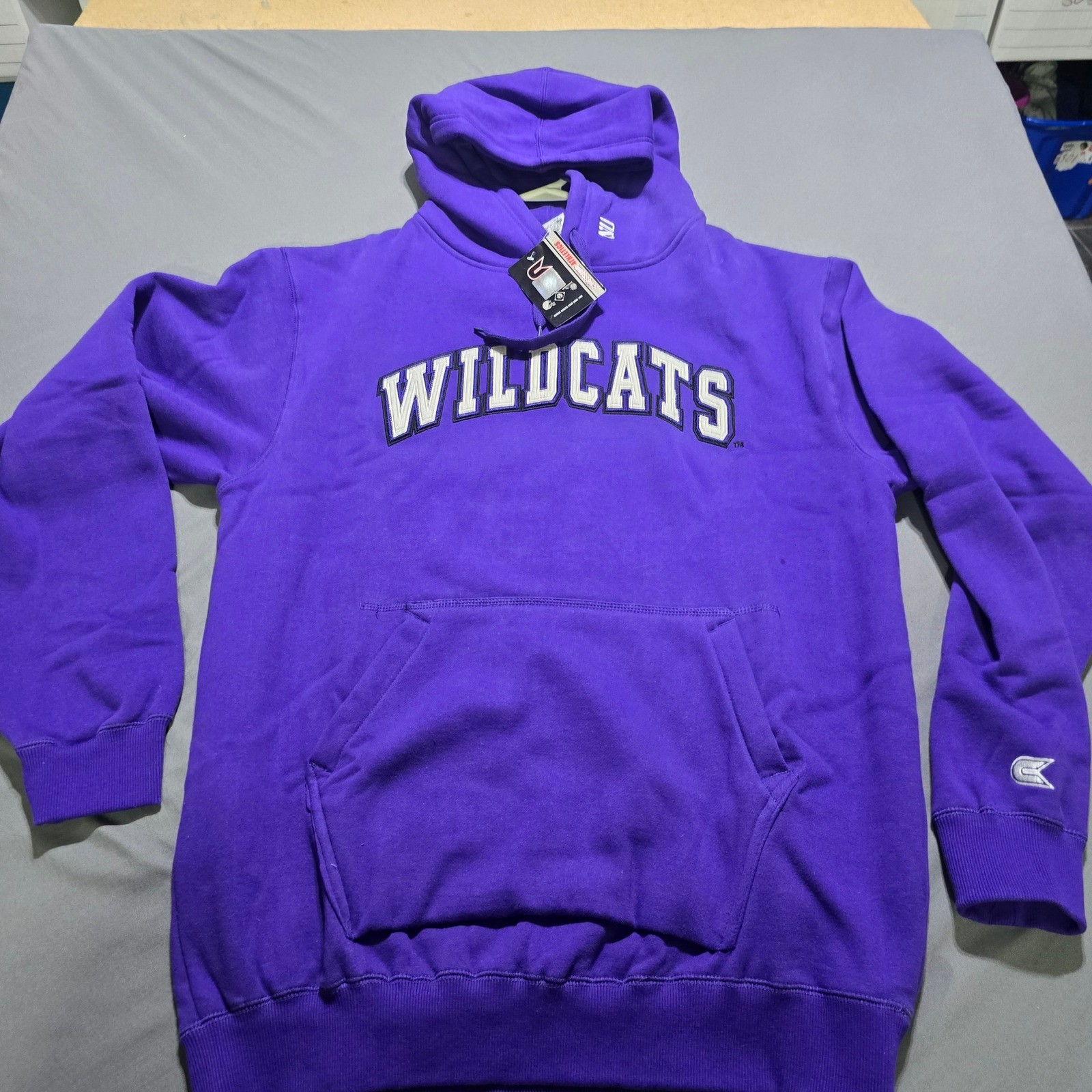 Colosseum Wildcats Hoodie Mens XL Purple Embroidered Pullover Sweatshirt