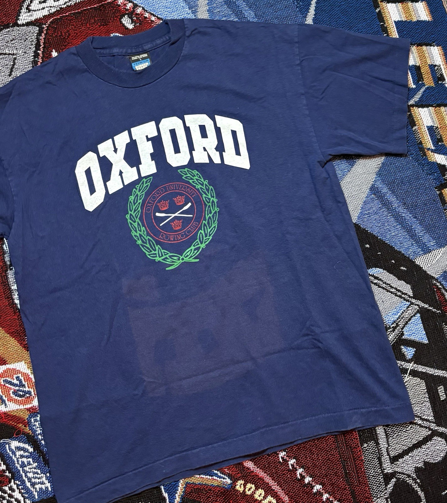 Vintage Oxford University Rowing Club Shirt Mens Large Screen Stars 90s