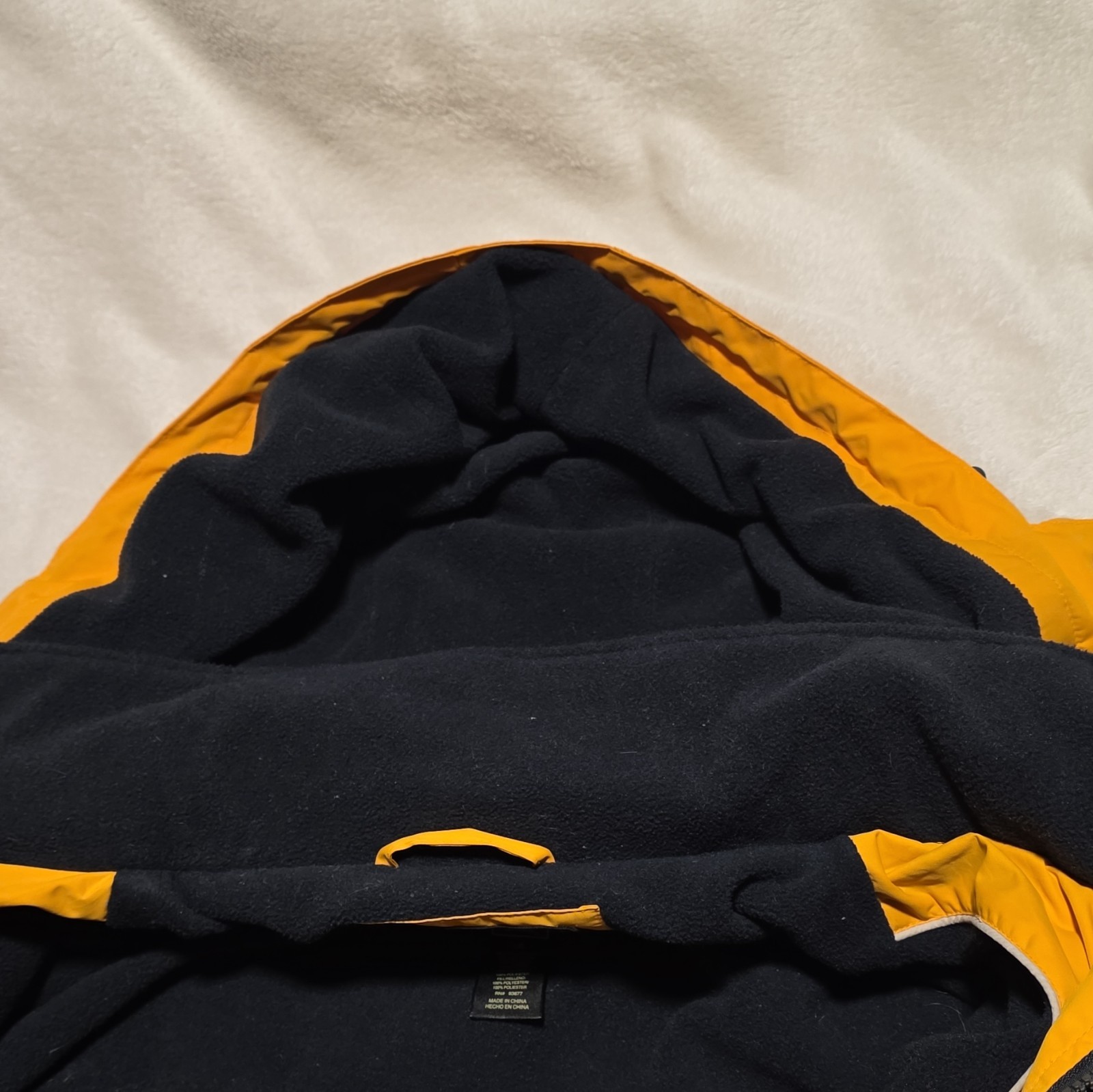 Y2K Arizona Jean Co Men’s L Yellow/Black Colorblock Hooded Full Zip Insulated