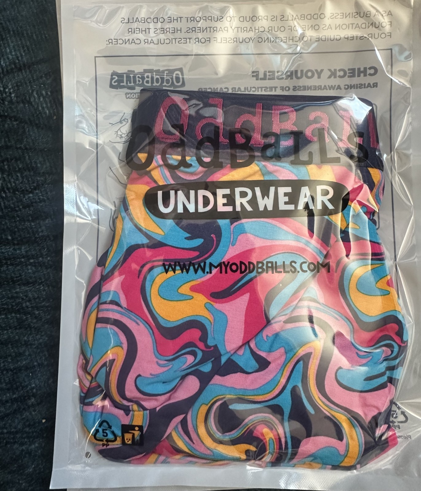Brand new oddballs BAMBOO Ripple print long boxer short M L XL 2XL 3XL