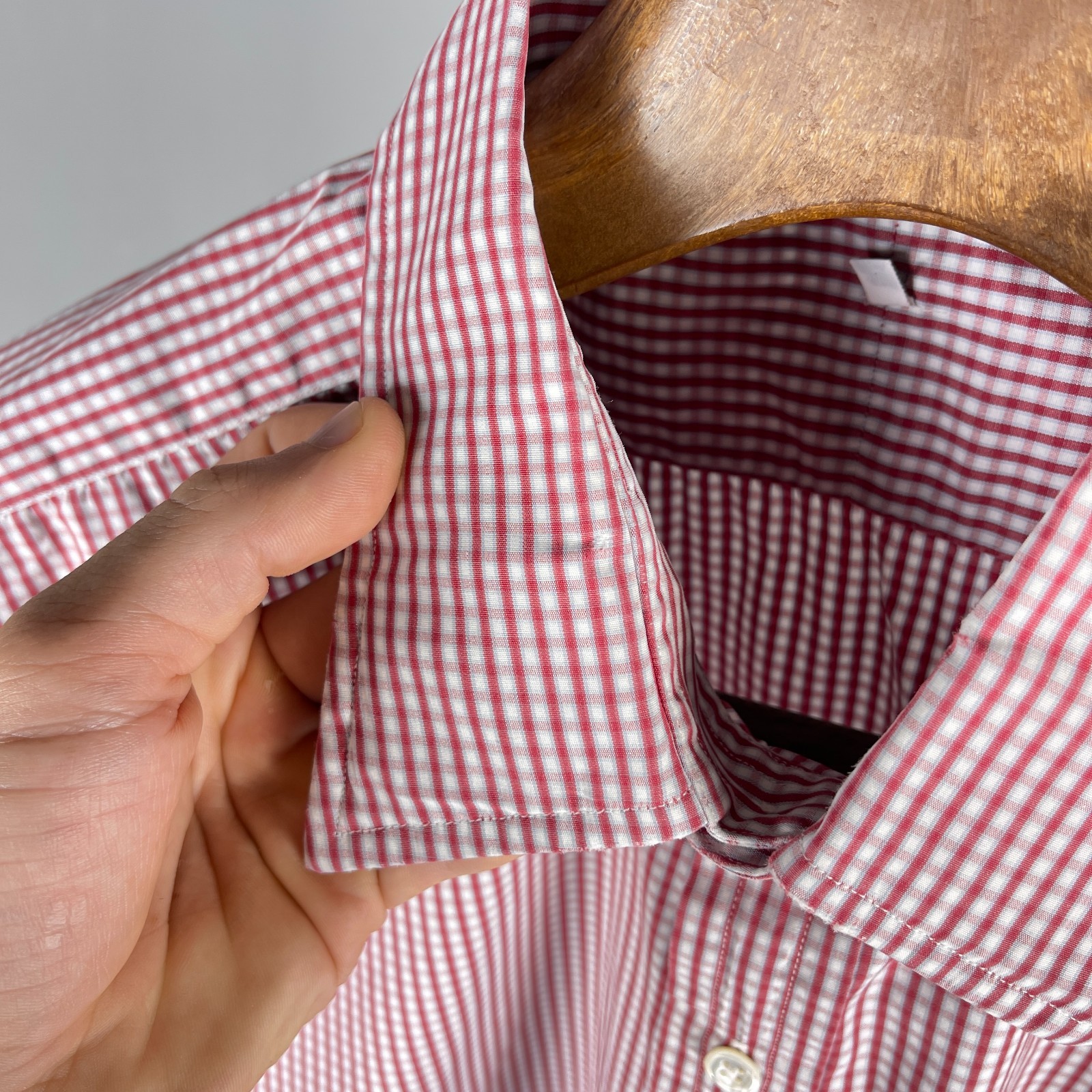 Emma Willis Men’s Check Button-Up Shirt Size 17″ / 43 cm