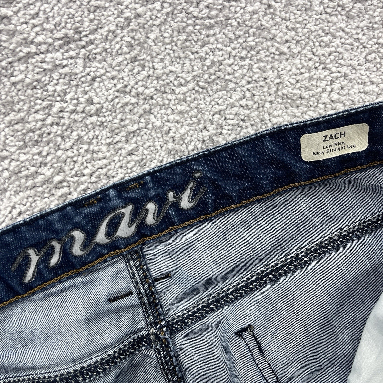 Mavi Zach Jeans Men 34×30 Easy Straight Leg Dark Wash Denim Stretch ACTUAL 33×30