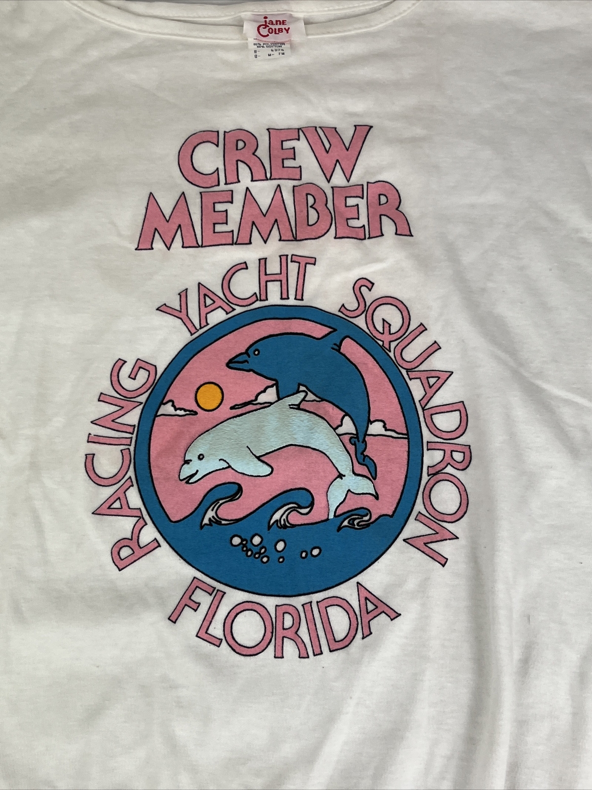 NEW Vintage 1980’s Jane Colby Sz M “FLORIDA RACING YACHT SQUADRON” Crew Member
