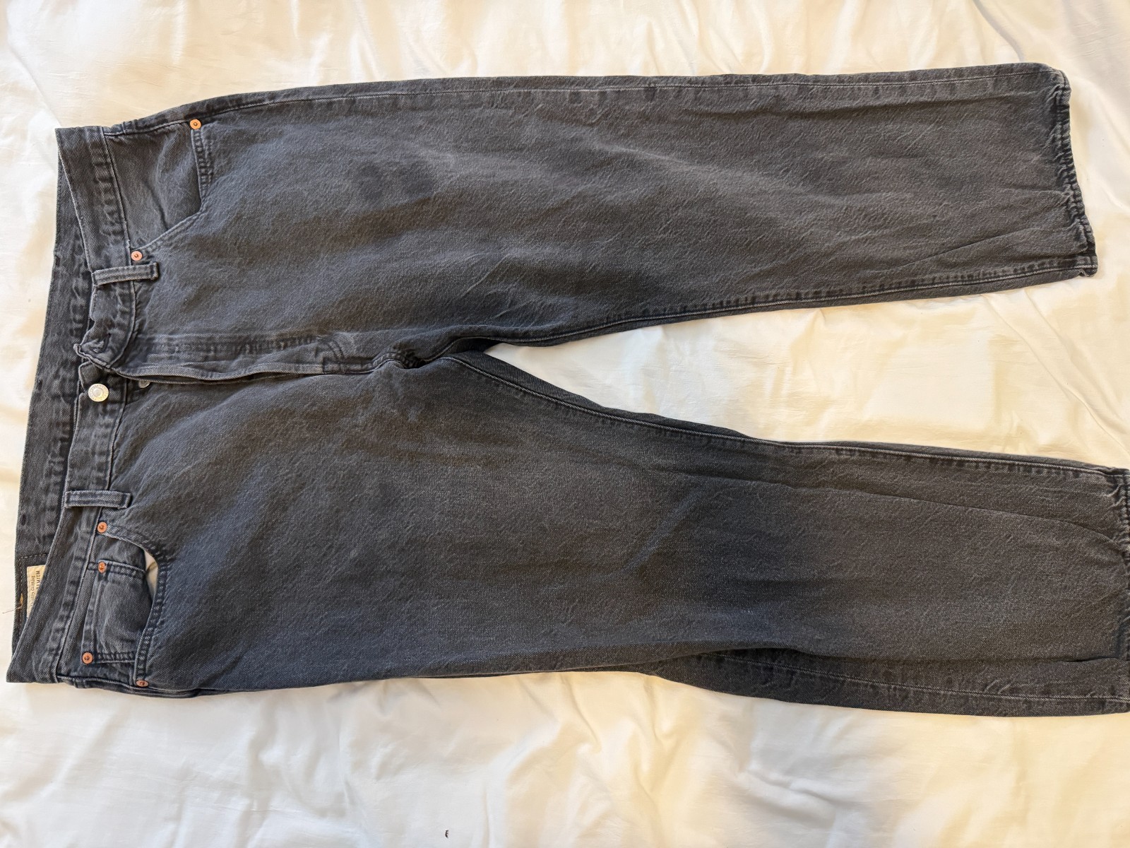 BUNDLE: TWO 42×30 LEVI’S 501 PREMIUM Jeans – Black & Light Wash ; 100% Cotton