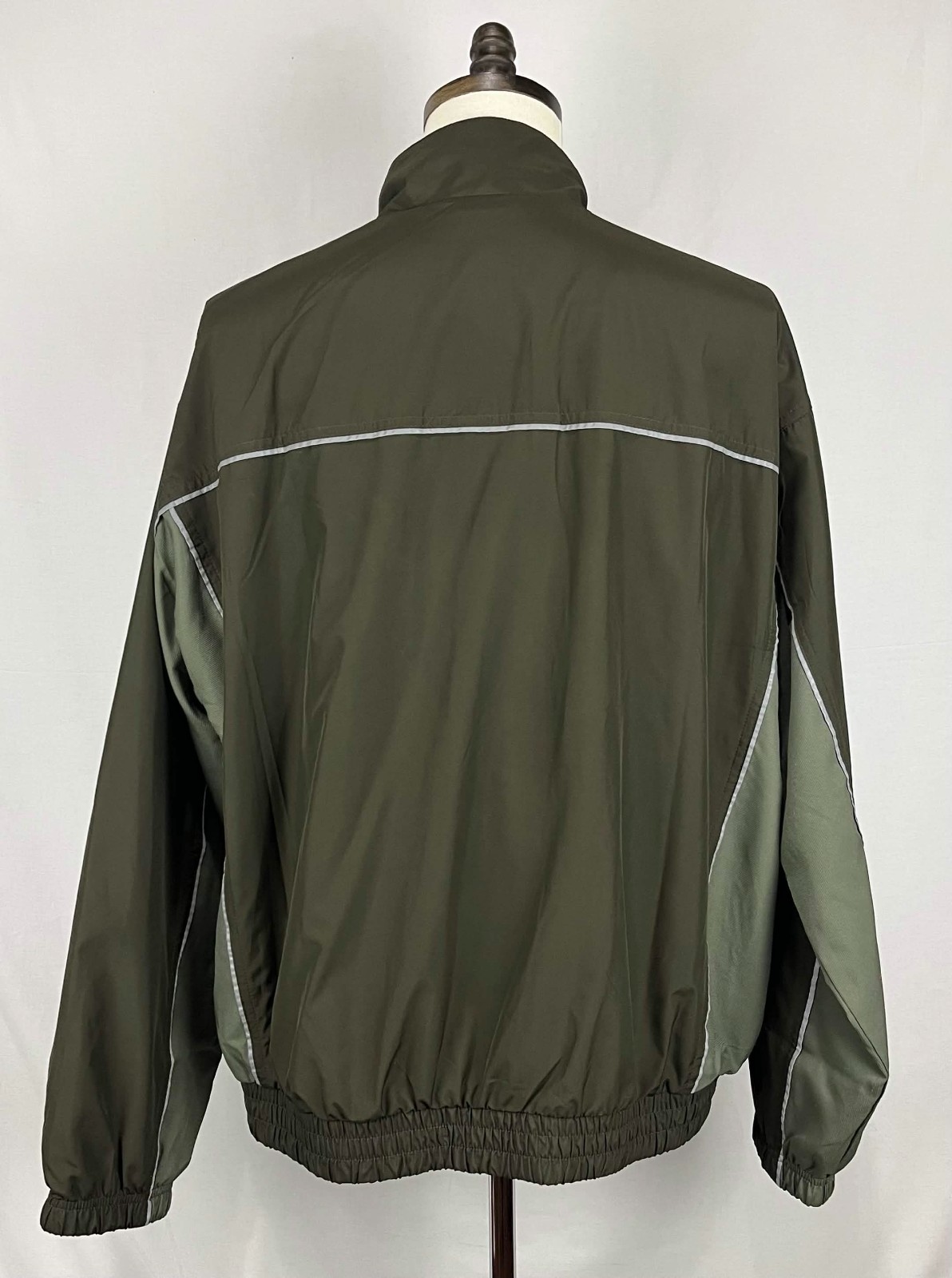 GUC Roundtree & Yorke Sport Mens Olive Green Full Zip Track Jacket Size XL