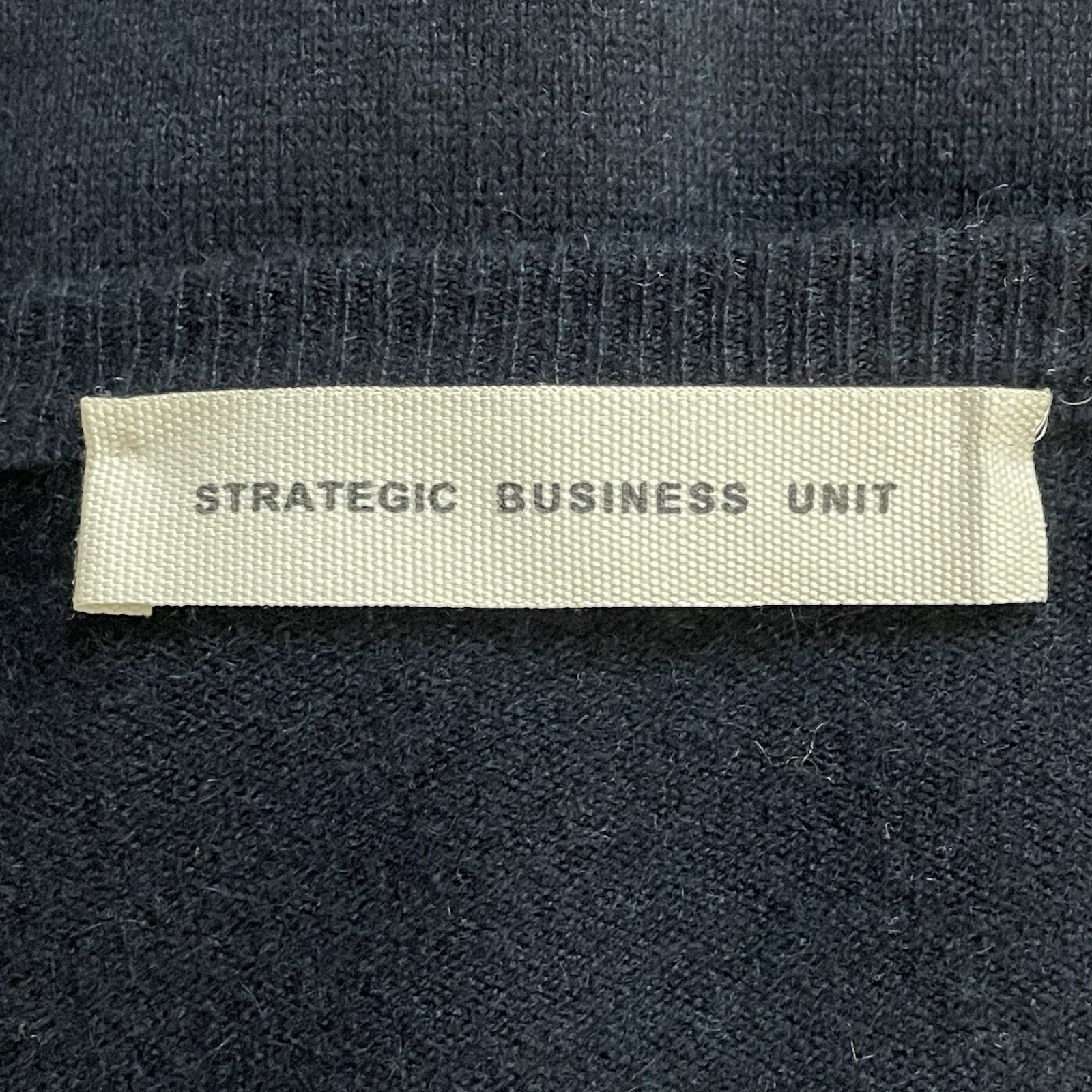 Strategic Business Unit Size XL Navy Cashmere V Neck Sweater Luxe Resort Italy