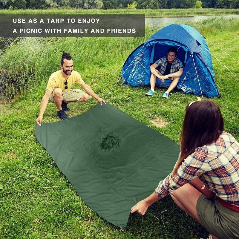 3 in 1 Multifunctional Raincoat Waterproof Rain Poncho Backpack Hiking RainCover
