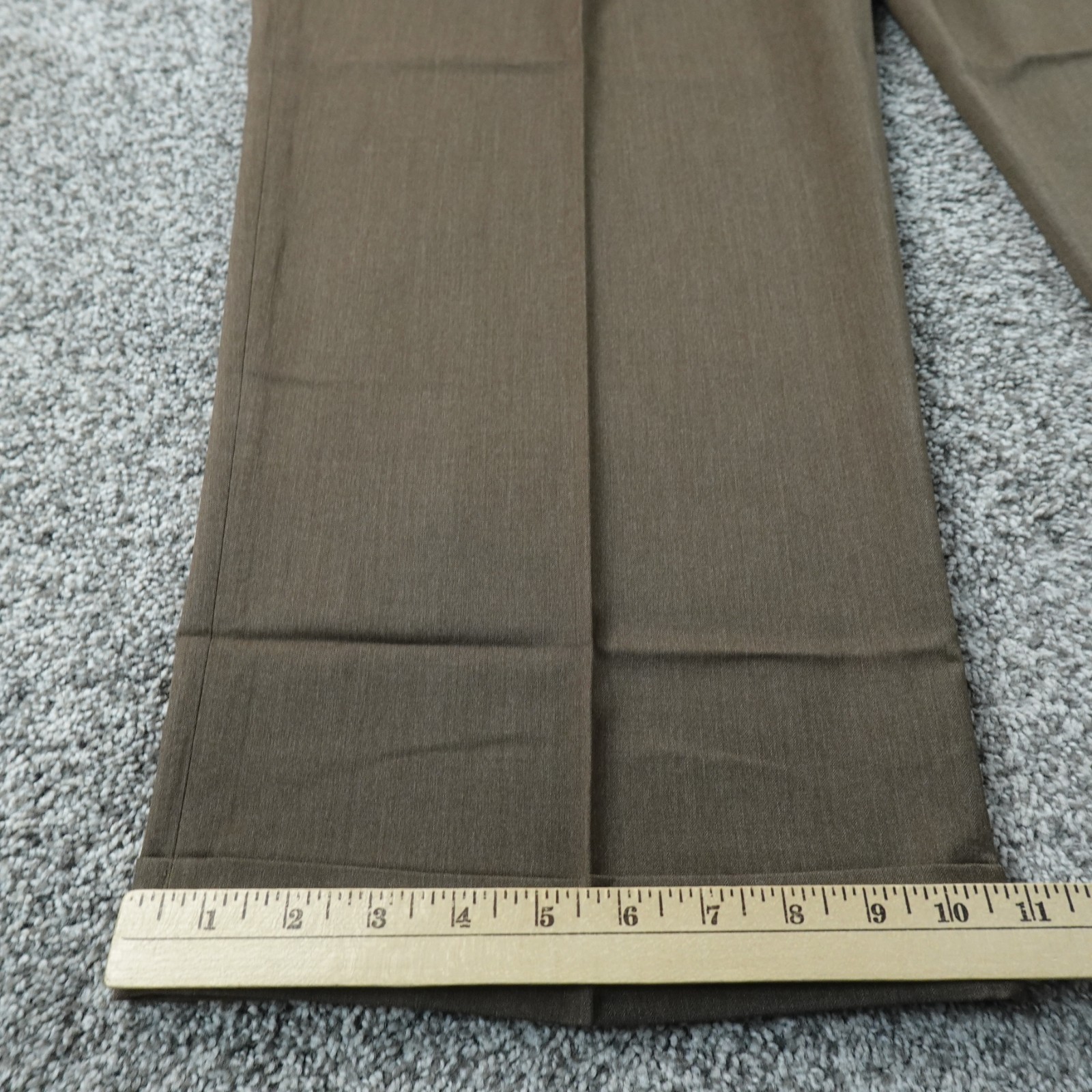 NEW Stafford Pants Mens 54X30 Brown Travel Chino Dress Trouser Pleated Cuffed