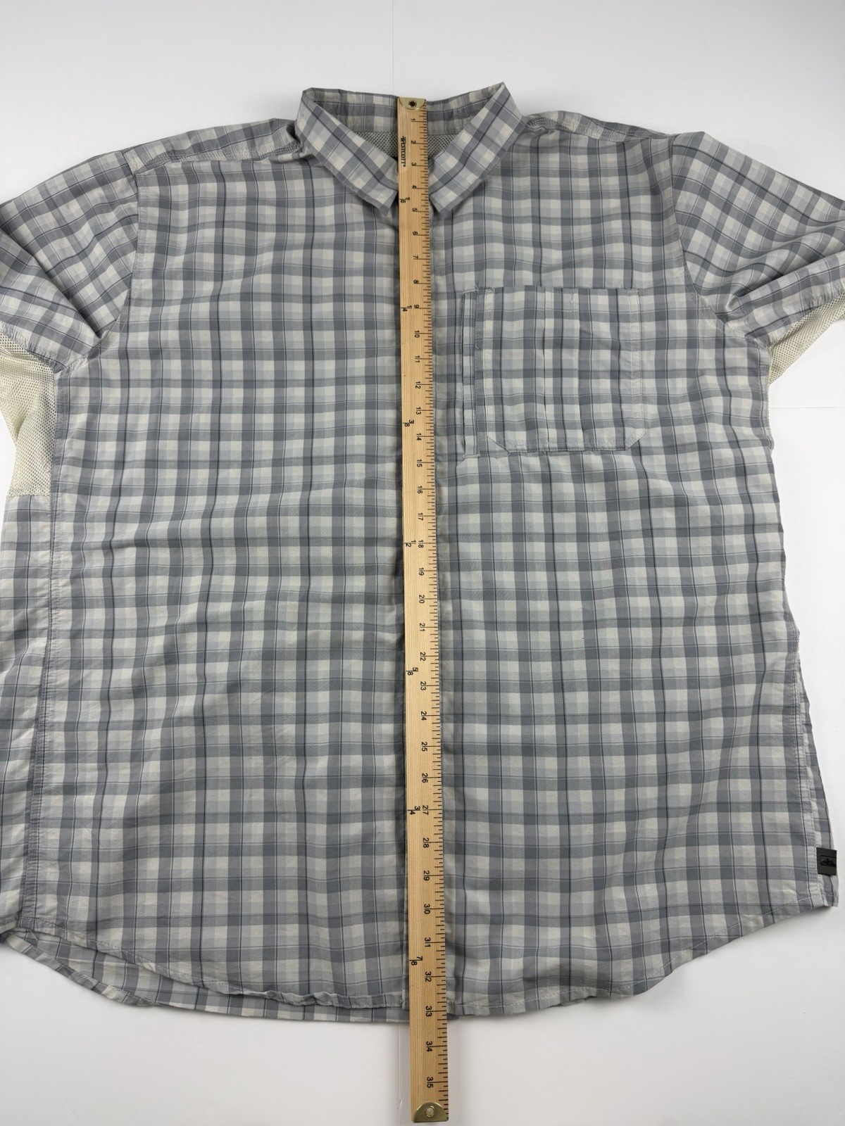 Northwest Territory Fishing Shirt 2XLT Plaid Vented Button Up Short Sleeve