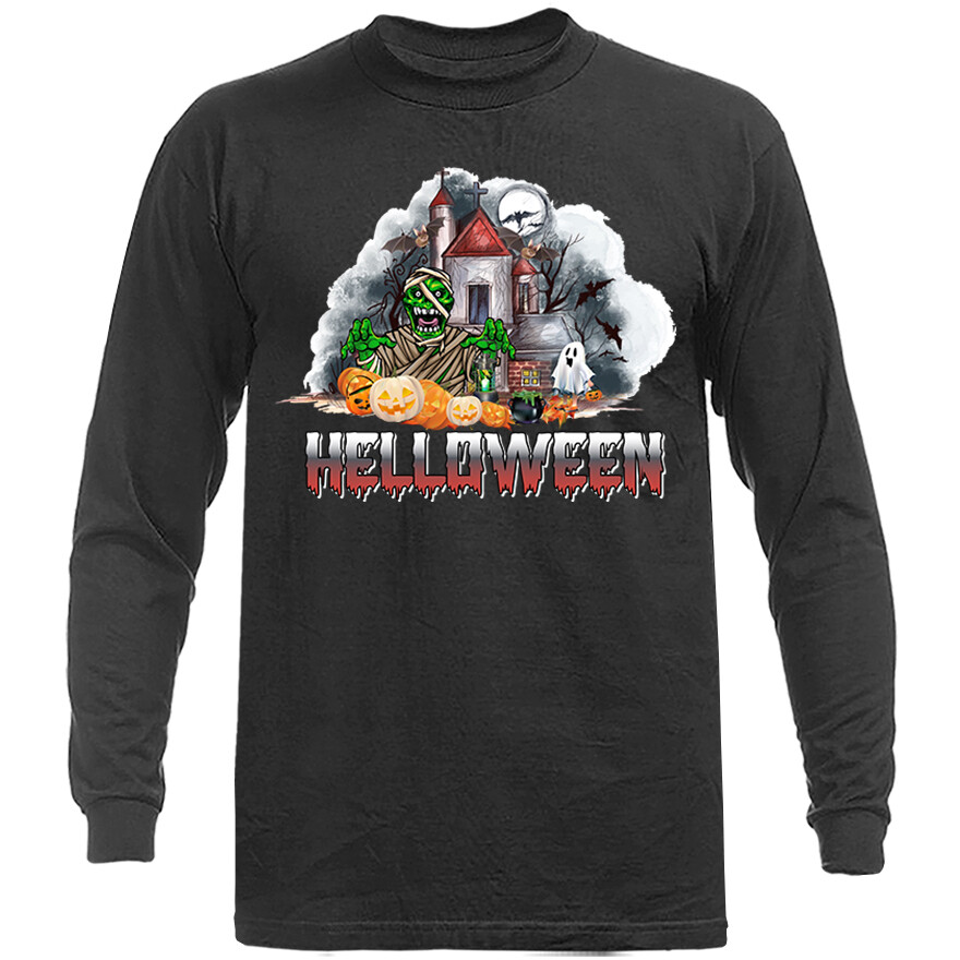 Halloween Costume Spooky Witches Pumpkin Ghost Long Sleeve T-Shirt