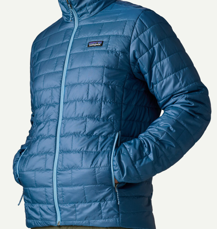 Patagoni Mens Nano Puff Insulated Jacket Lightweight Aquatic Blue