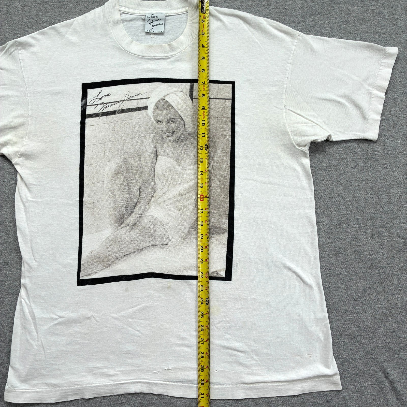 Vtg Love Norma Jeane Collection Portrait T Shirt L/XL Single Stitch Distressed