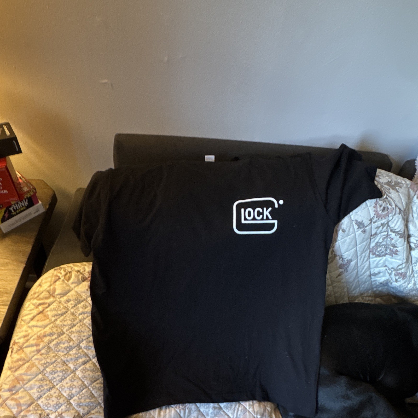 Men’s Glock Black & White “Glock Safe Action Pistols” T-shirt Size – Extra Large