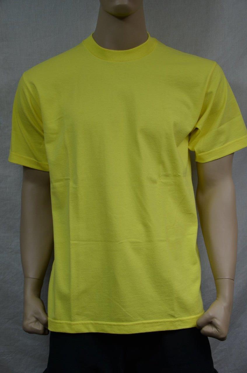 1 NEW PRO5 SUPER HEAVY WEIGHT T-SHIRT YELLOW TEE PLAIN BLANK COTTON S-5XLT