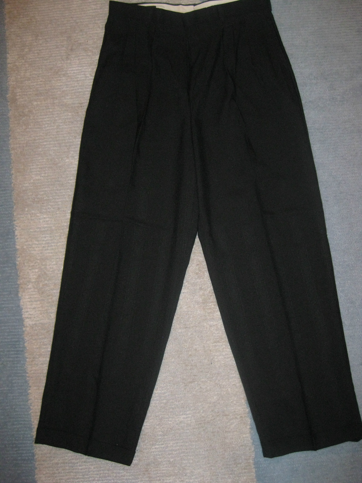 Mens Pants Unique Black Dress Cuffed 32 34 36 38 X 32 Style #2 NEW made in USA