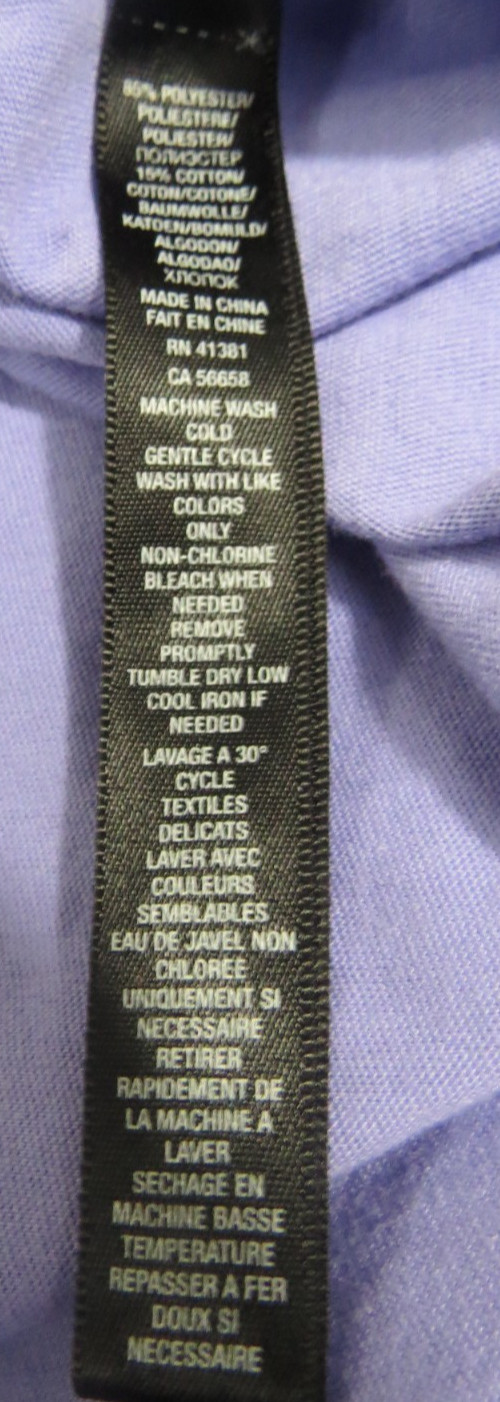 RLX Ralph Lauren Golf Polo Shirt Mens XL Purple Poly Cotton Blend Pocket Kurzarm