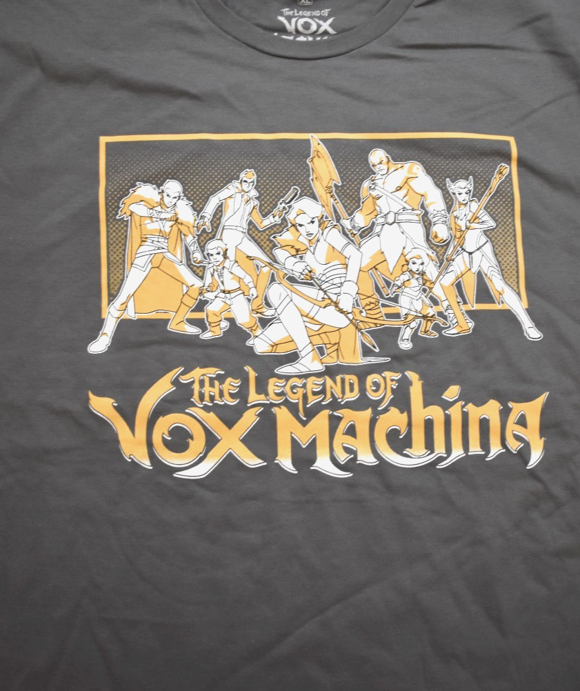 The Legend Of Vox Machina Dark Gray Mens Aimated Series Shirt New XL