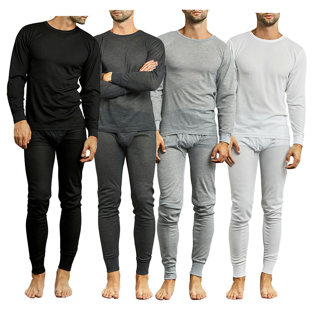 Knocker Men’s Underwear 2 PC Waffle Knit Thermal Top and Bottom Set
