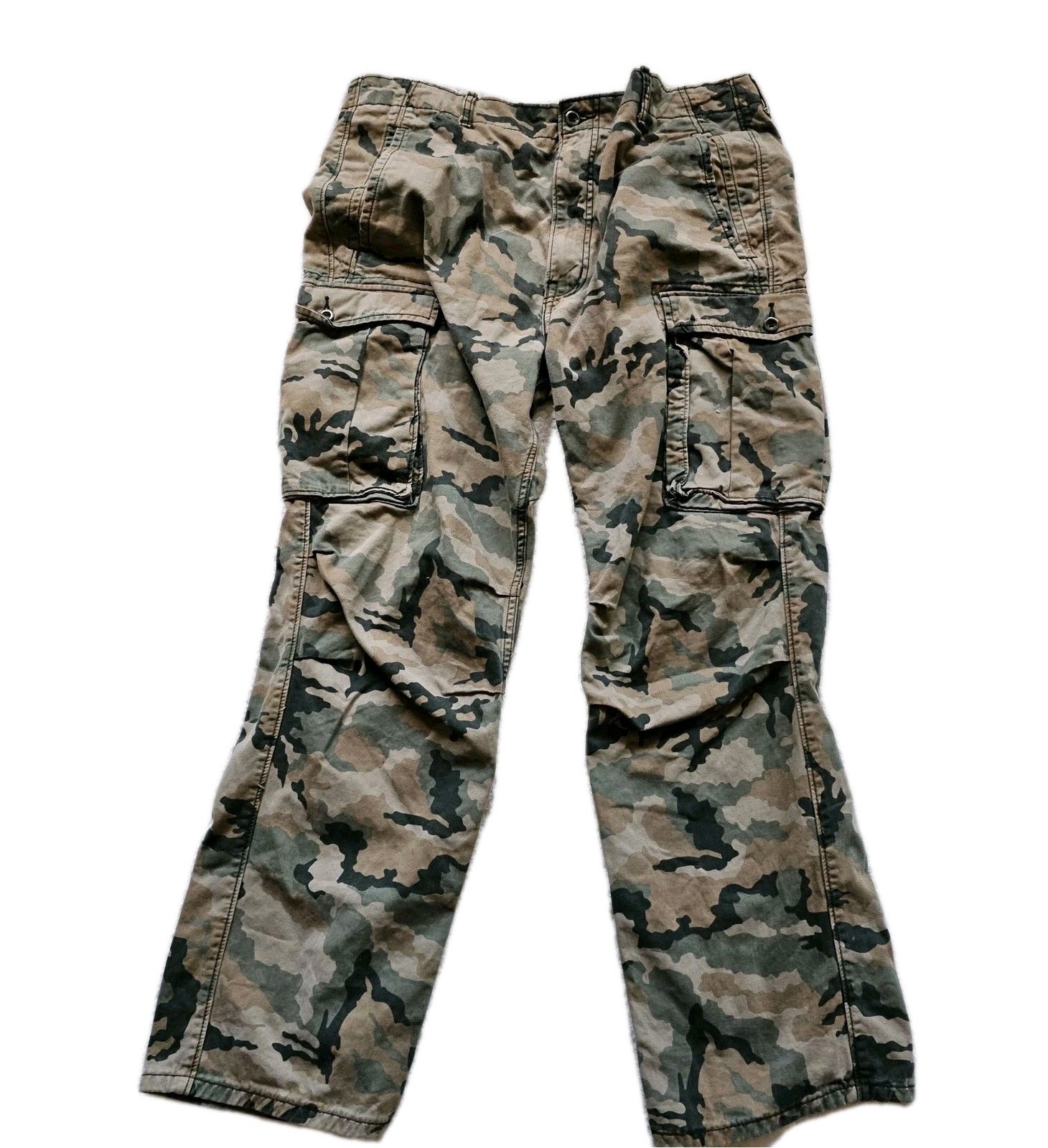 Levi’s Men Camo Cargo Pants W36 L32 Woodland Camouflage Relaxed Utility 12462
