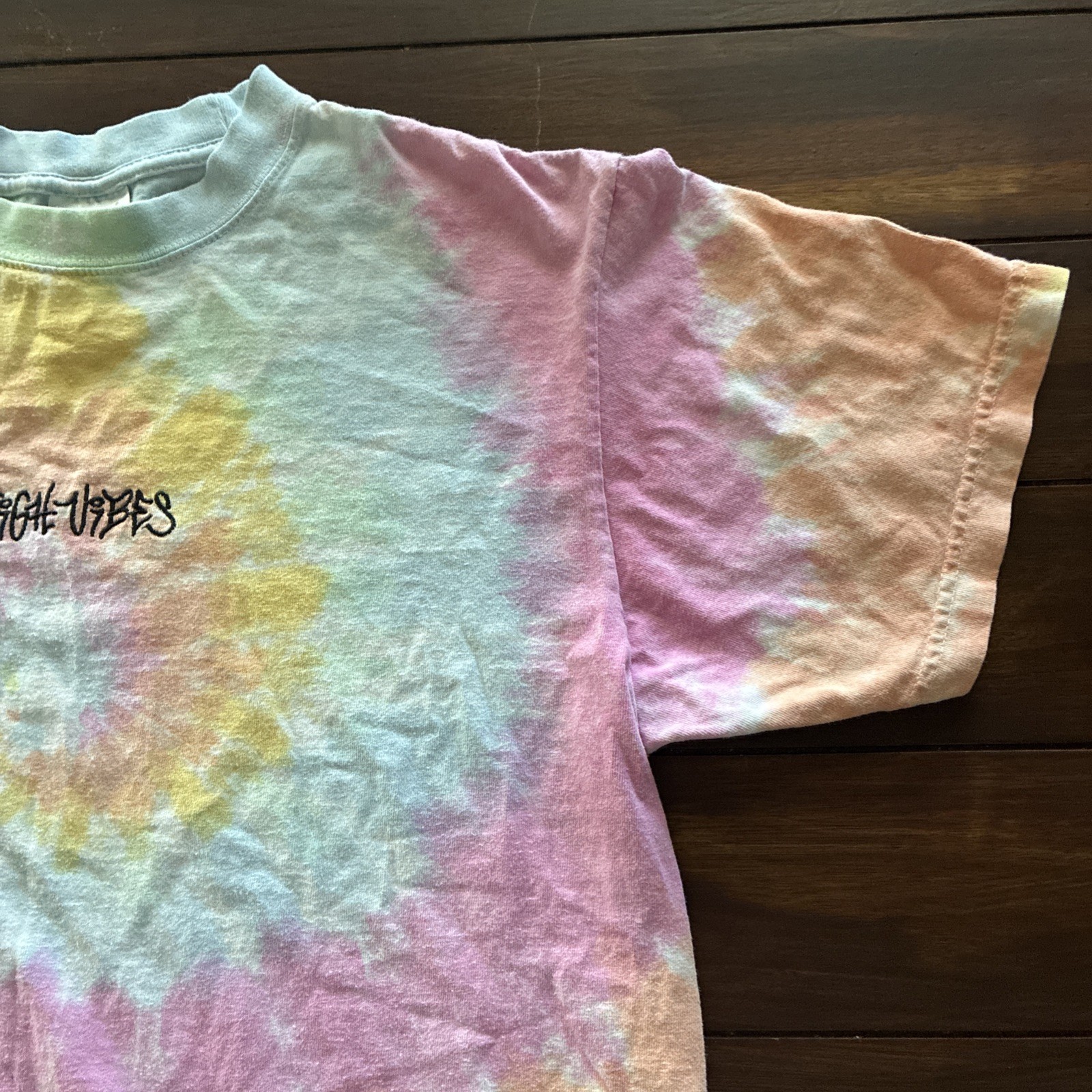 Shaka Wear Heavyweight Tie Dye T-Shirt – Relaxed Fit – SHERBET RAINBOW -Medium