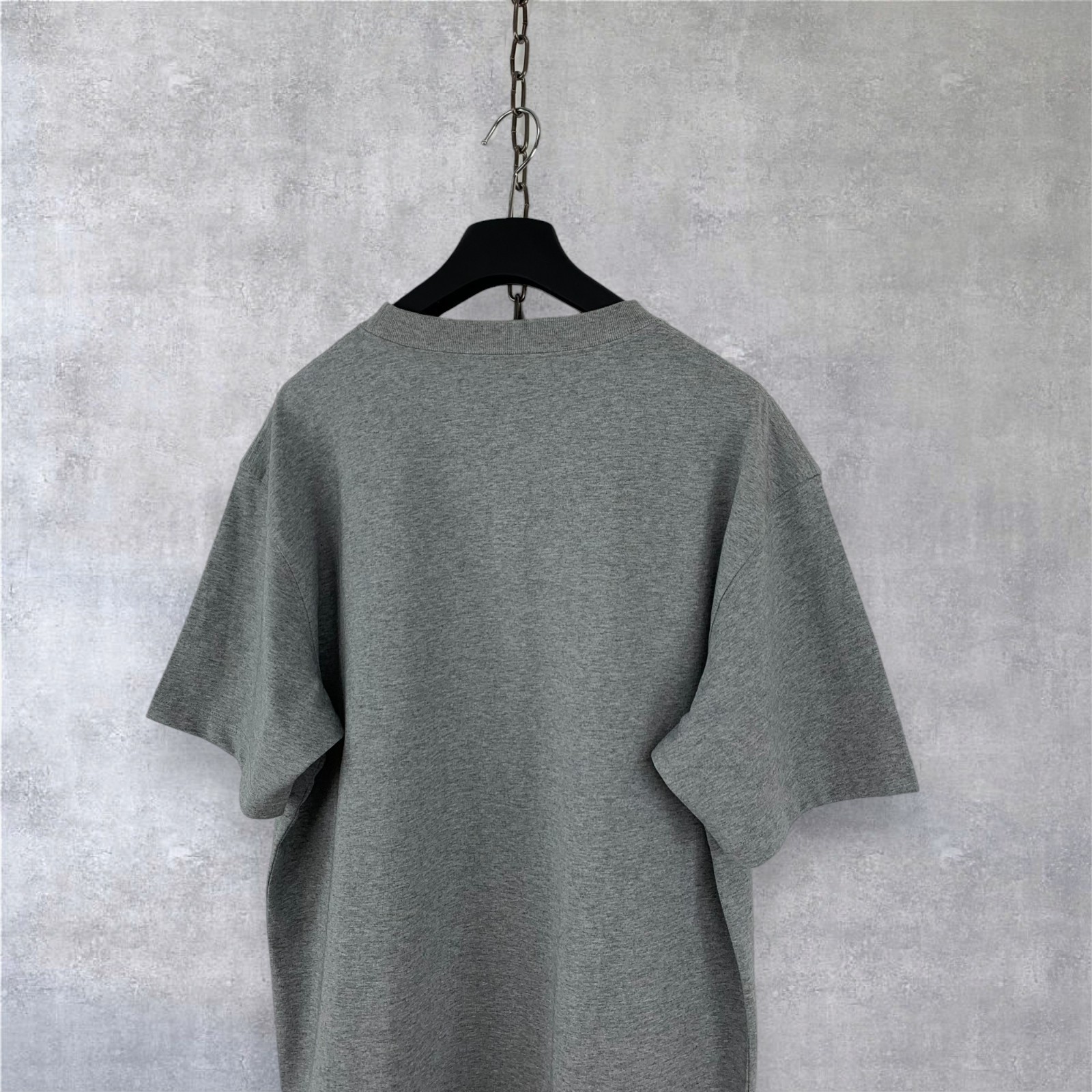 Christian Dior Couture Embroidered Logo Cotton Jersey T-Shirt Gray Size M