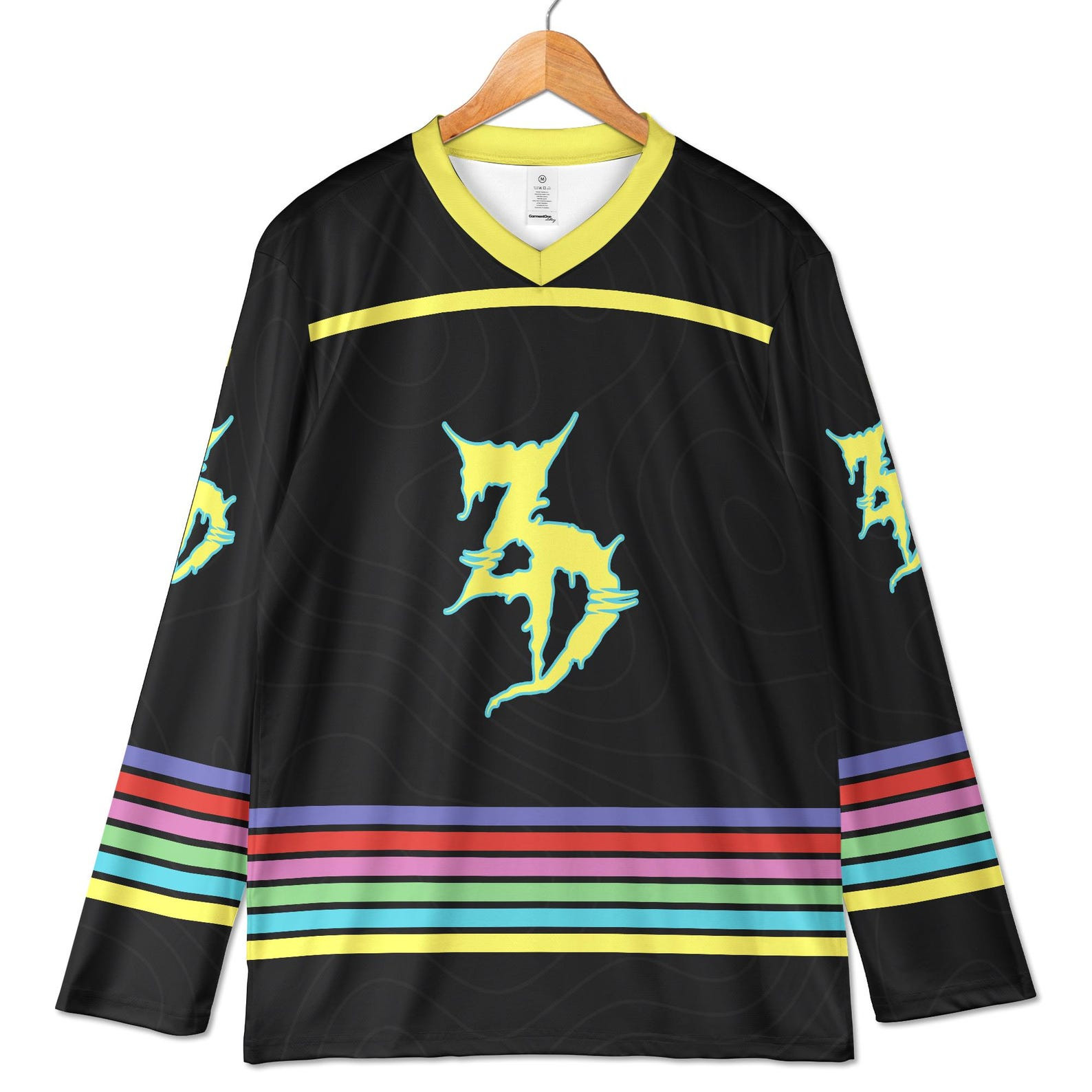 Zeds Dead Rave Jersey, TV Head Effect Hockey Shirt, Retro Edm Festival Outfit
