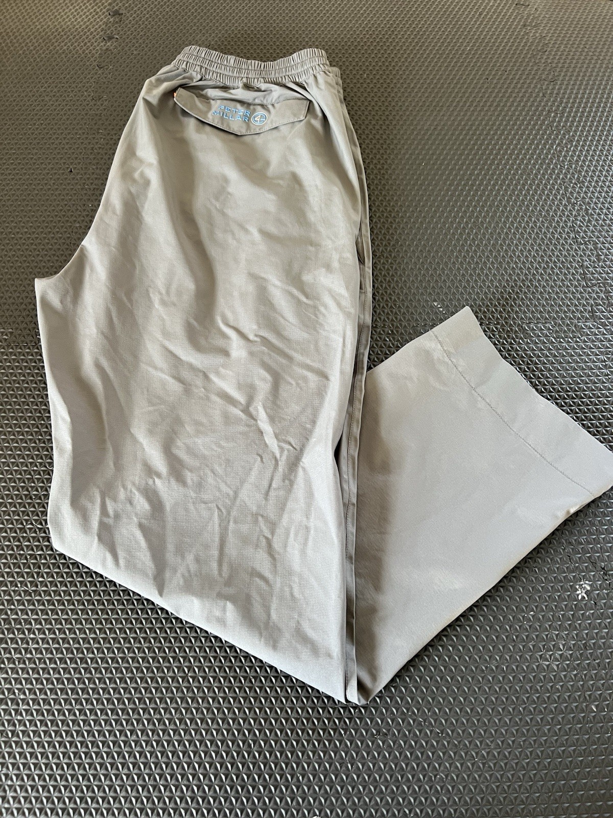 Peter Millar Water G4 Men’s Gray Pants Ankle Zip, Drawstring, Zip Pockets XL