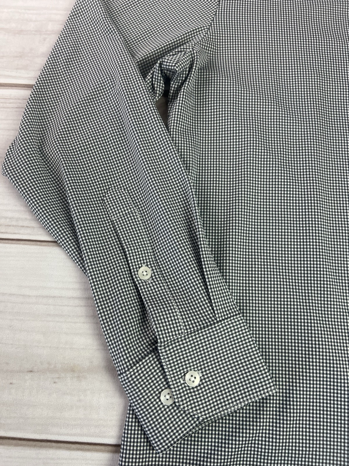 Mizzen & Main Shirt Button Up Trim Fit Spinnaker Stretch Nylon Blend Mens Large