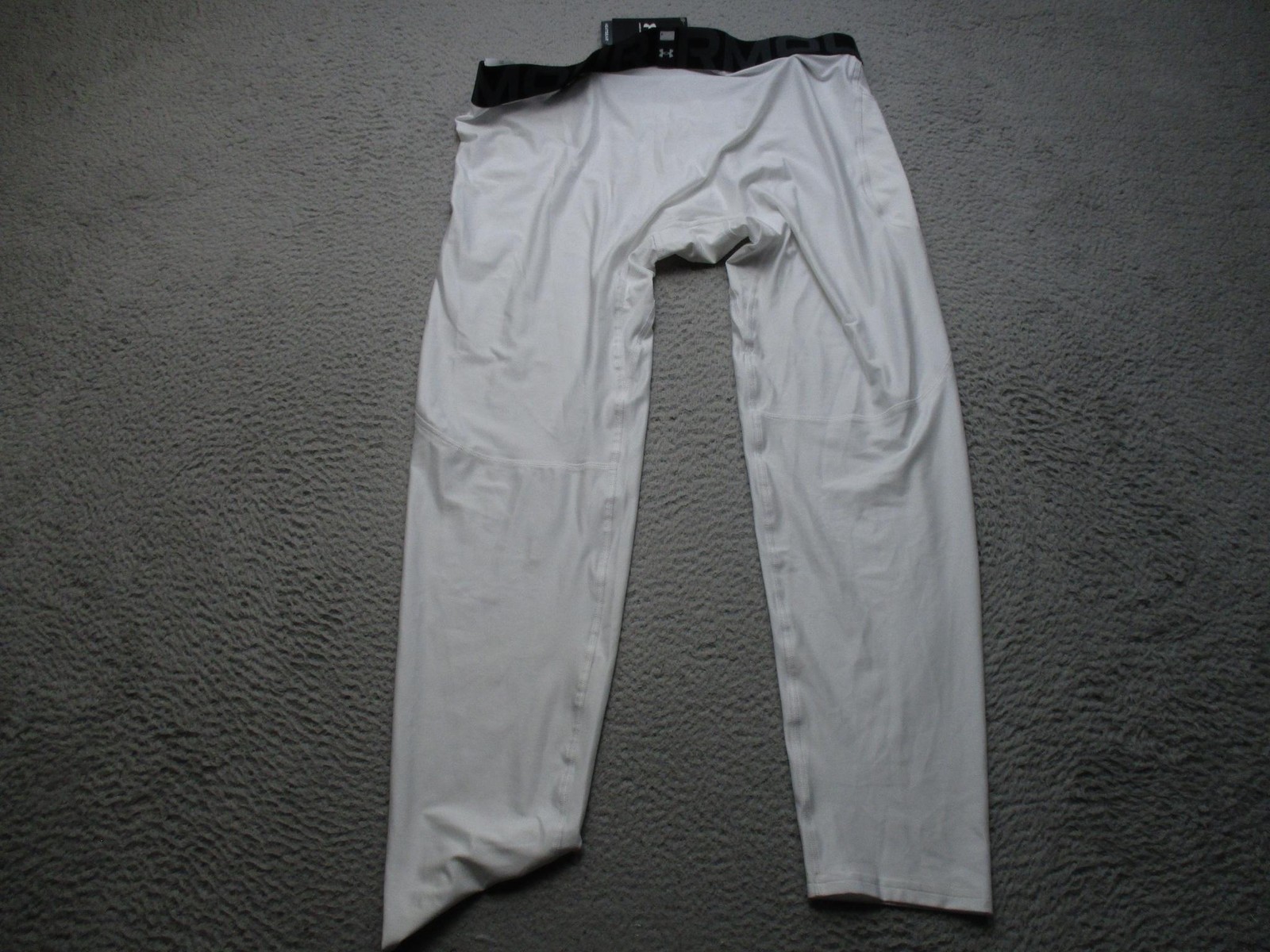 Under Armour HeatGear Armour Leggings Mens 3XLT White Compression Pants 1361586